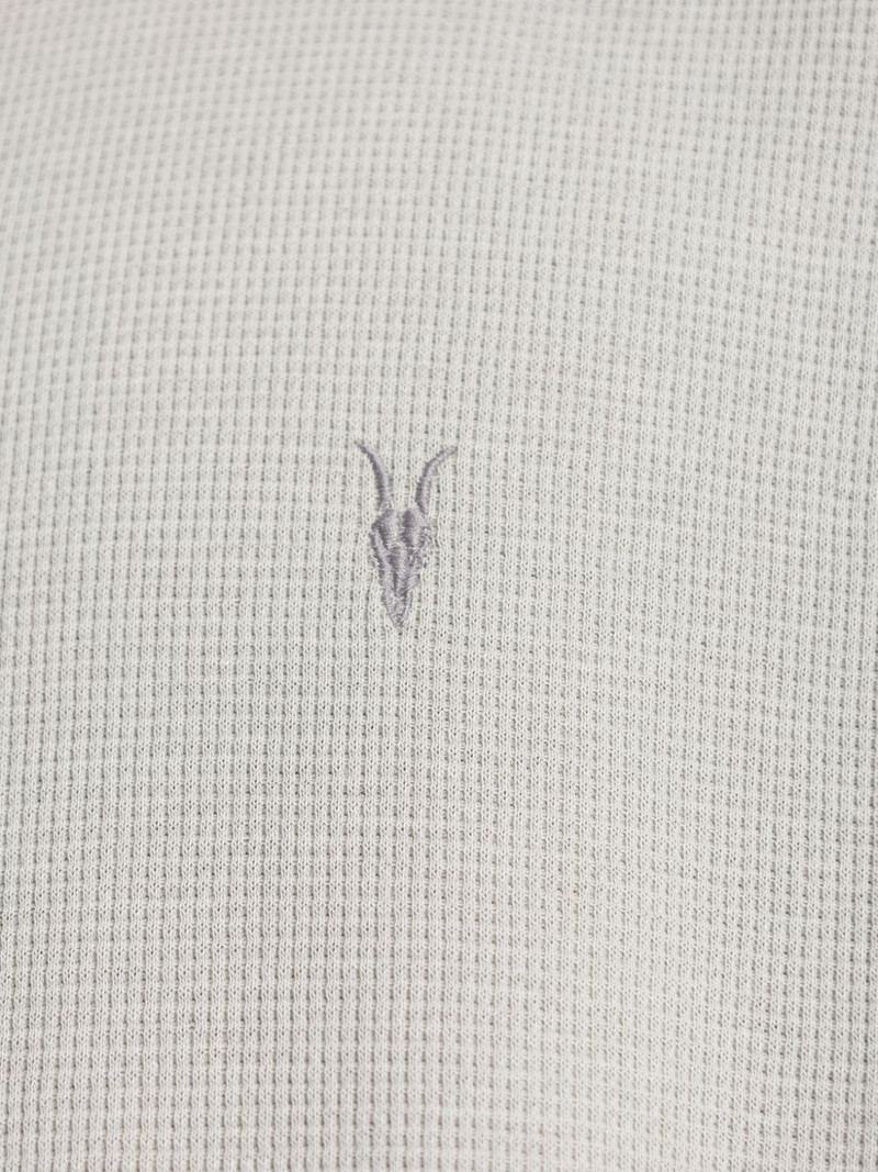 embroidered-logo waffle-texture T-shirt 5