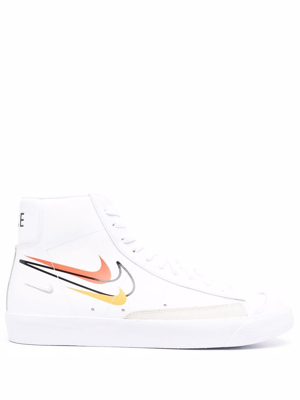 Swoosh-detail lace-up sneakers - 1