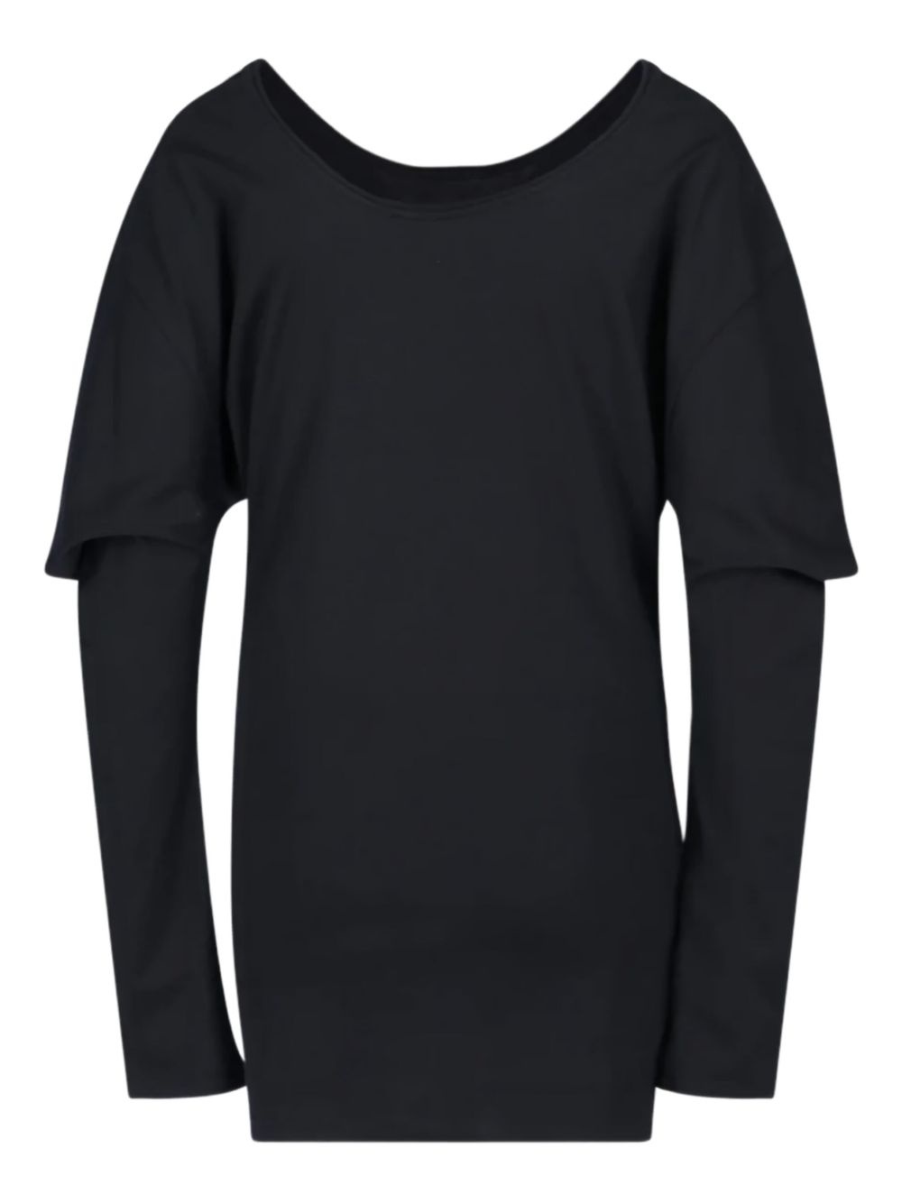draped-detail mini dress - 2