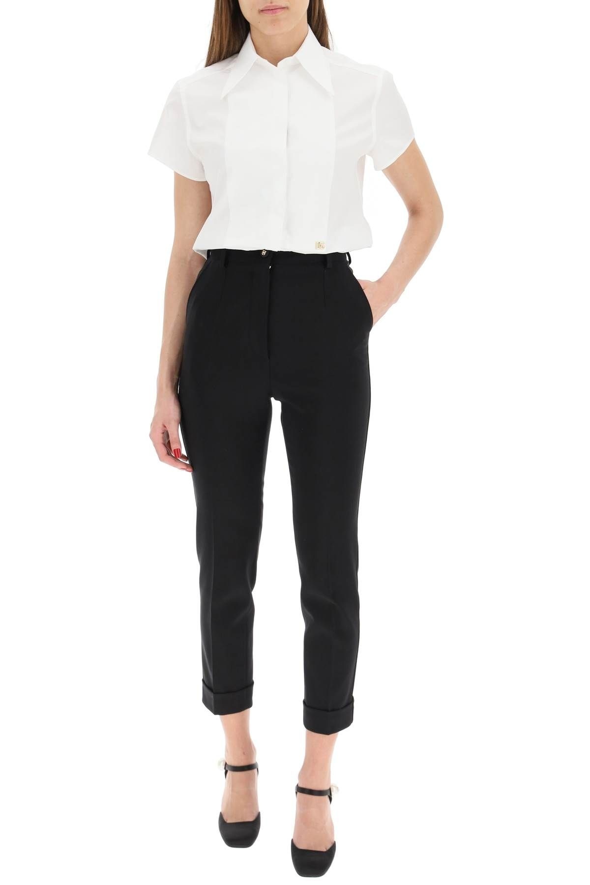 CUFFED CIGARETTE TROUSERS - 2