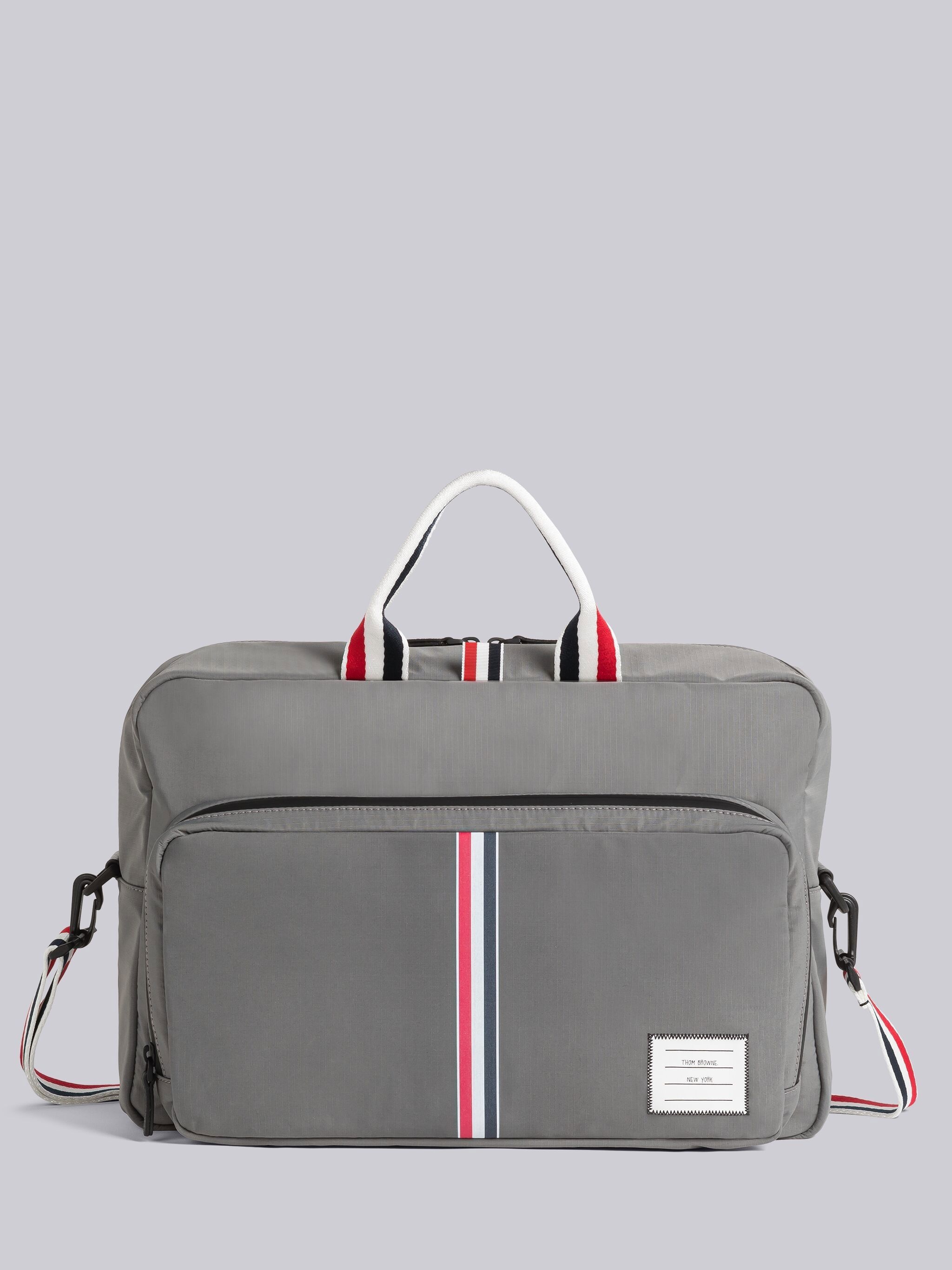 RWB-stripe square duffle bag - 1