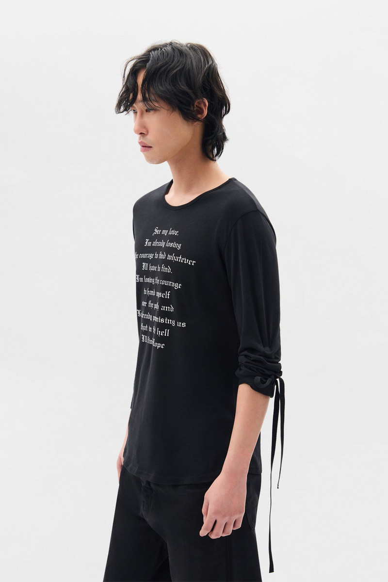 Ann Demeulemeester Alver Long Sleeve Fitted T outlook