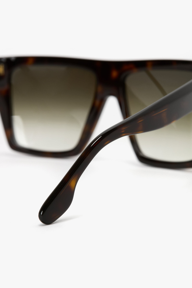 Oversized Acetate Frame Sunglasses In Dark Havana 4