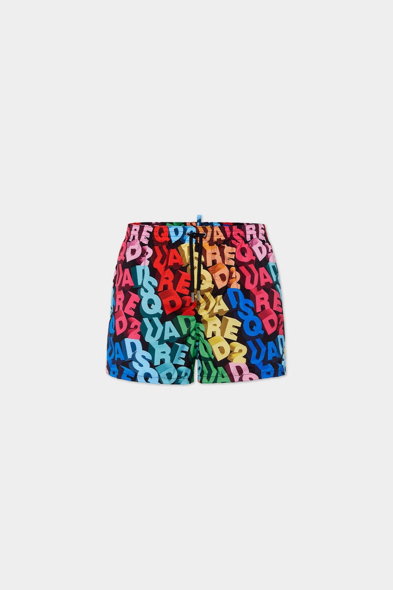 ALLOVER LOGO MIDI SWIM BOXER - 1