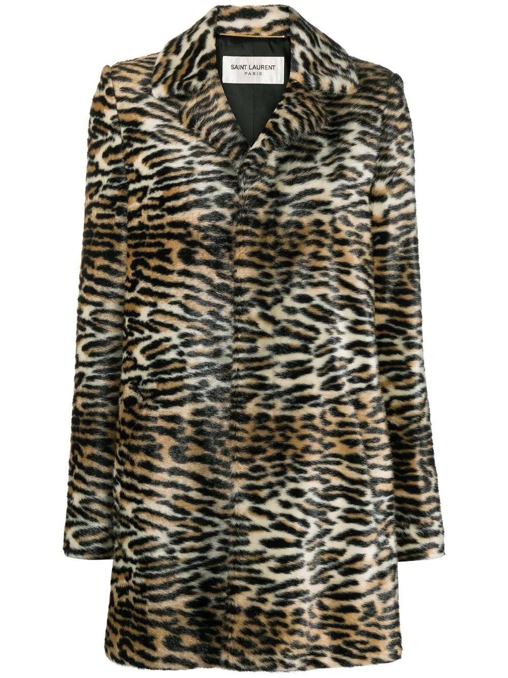 faux-fur lynx print coat - 1