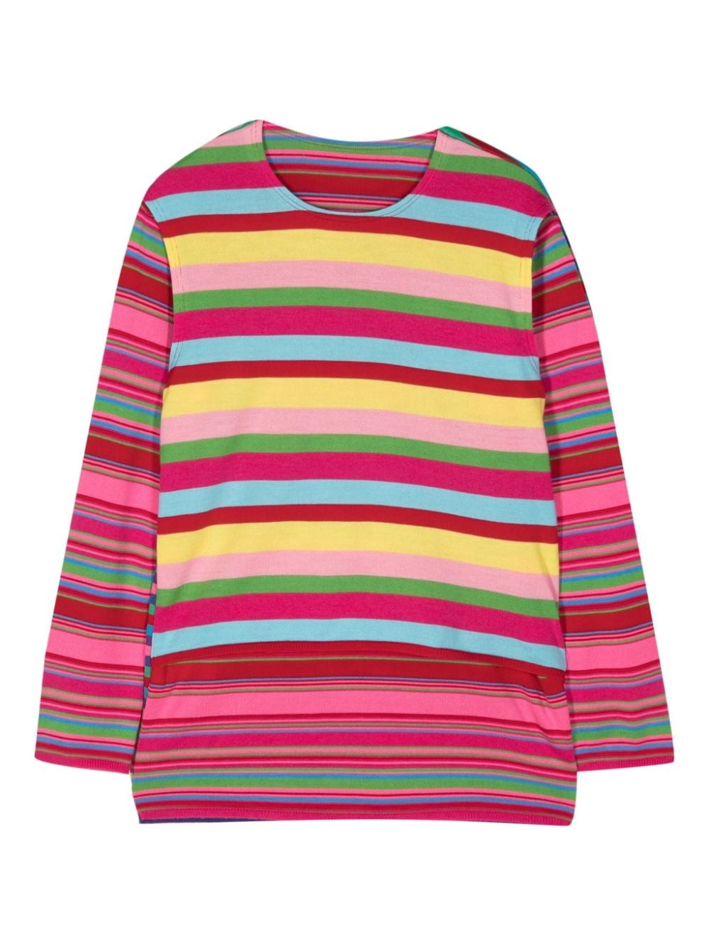 striped layered jumper - 2