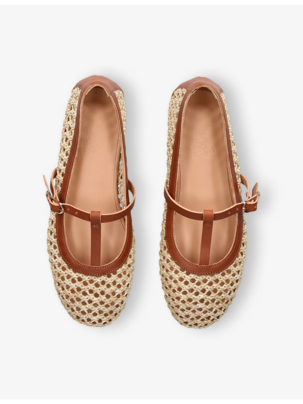 Aerati Raffia and Leather Ballet Flats - 2