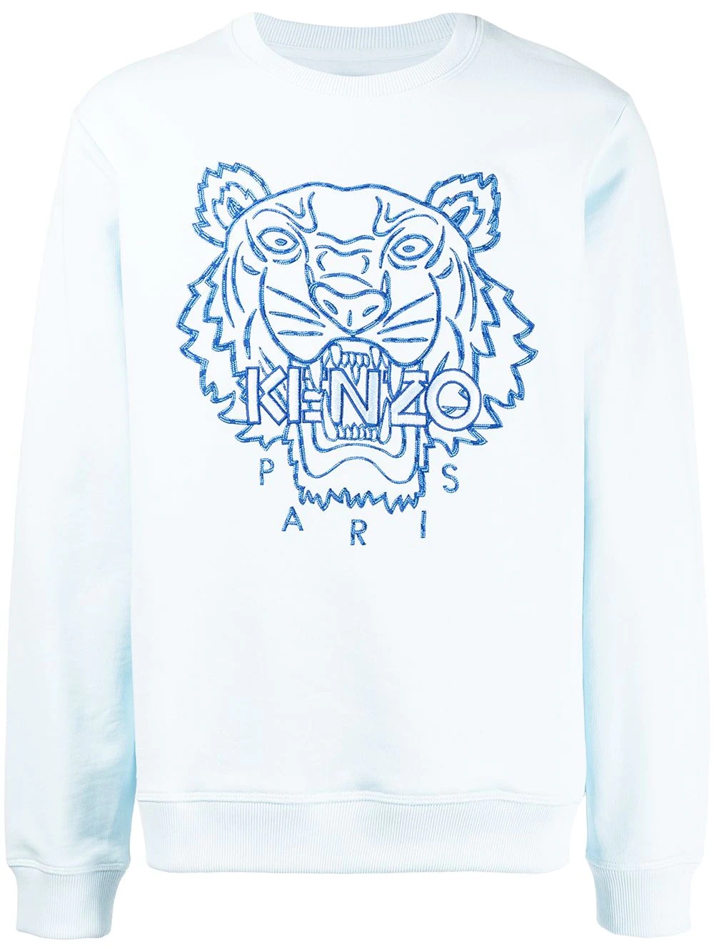 Tiger-embroidered crewneck sweatshirt - 1