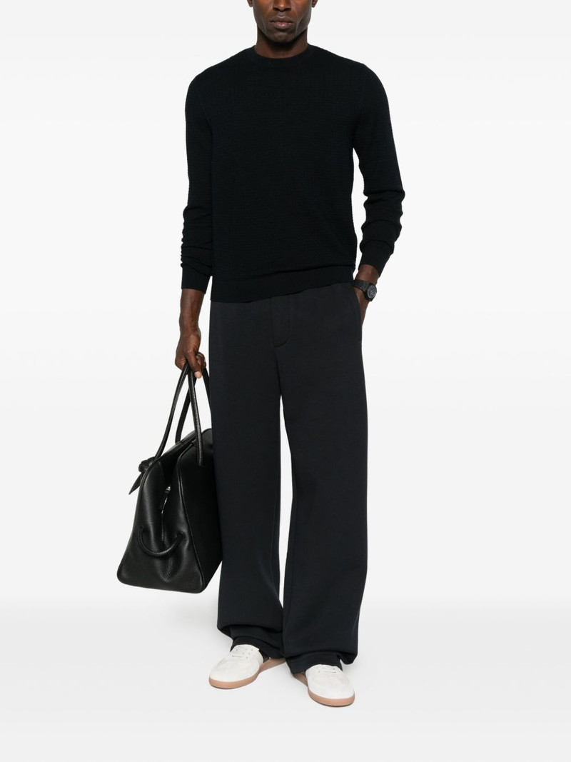 EMPORIO ARMANI textured round-neck sweater outlook