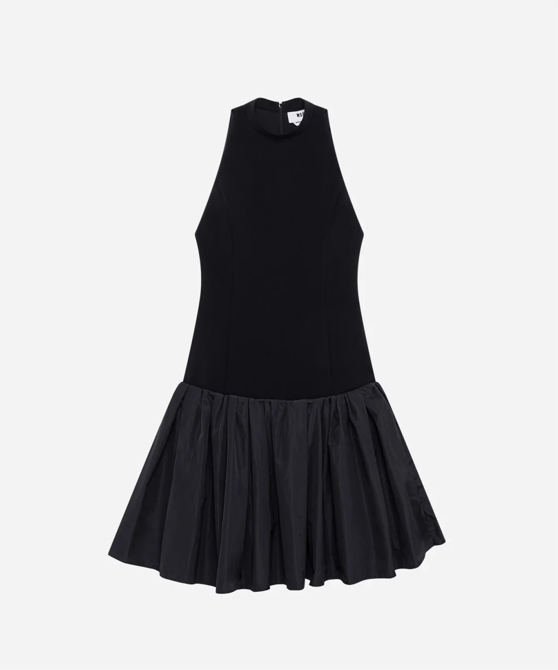 Sleeveless cady and taffeta dress - 1