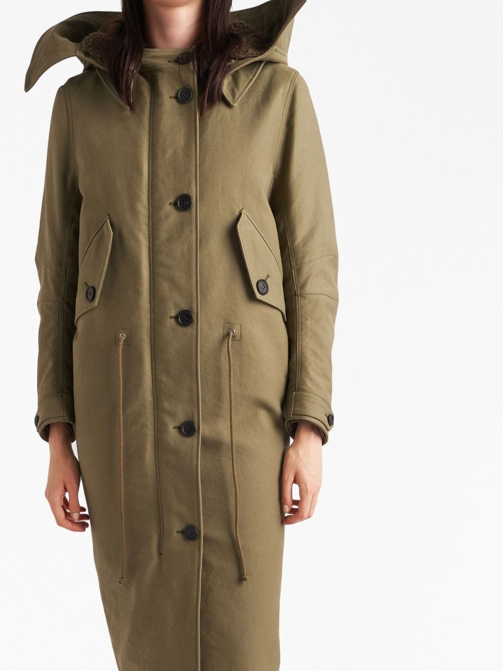 single-breasted long coat - 4