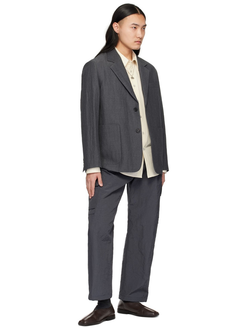 SOLID HOMME Off-White Crinkled Shirt outlook