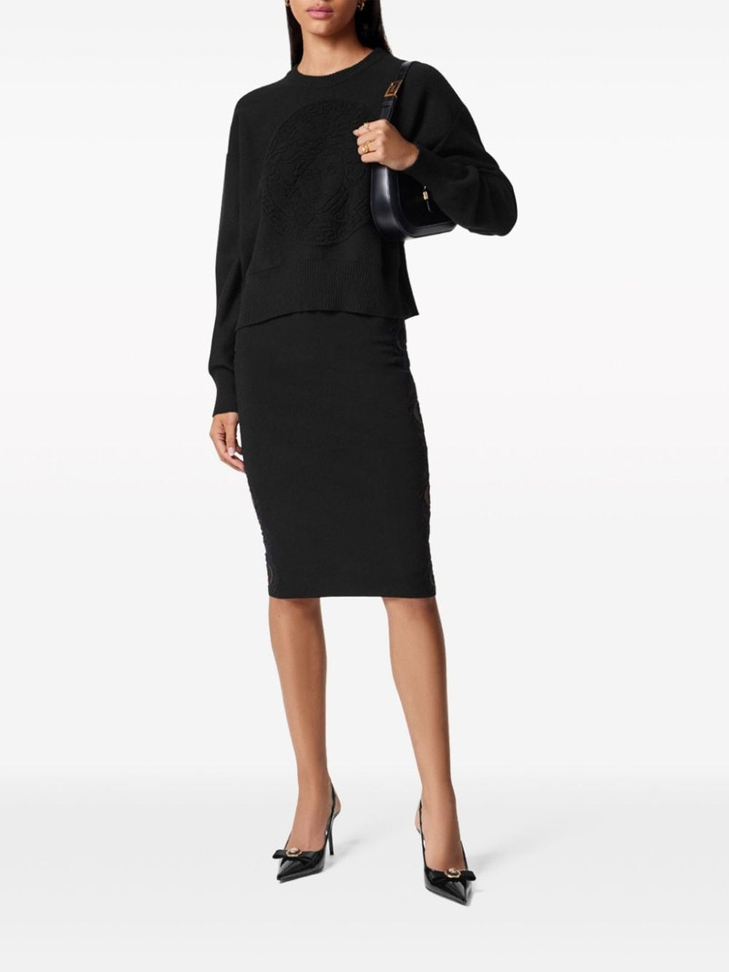 VERSACE Medusa Head-motif crew-neck jumper outlook