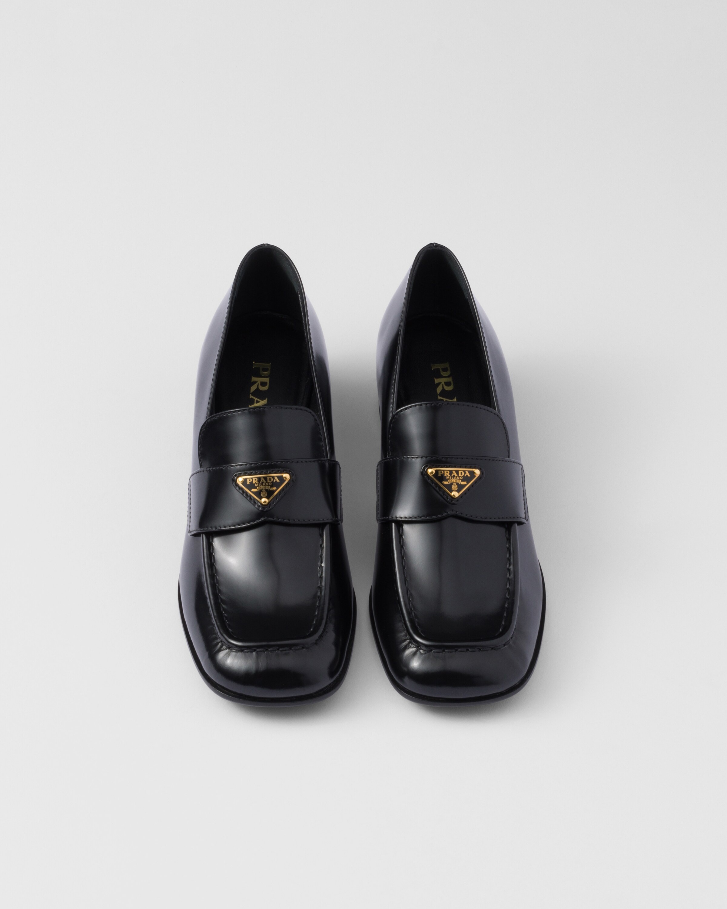 Brushed leather loafers - 3