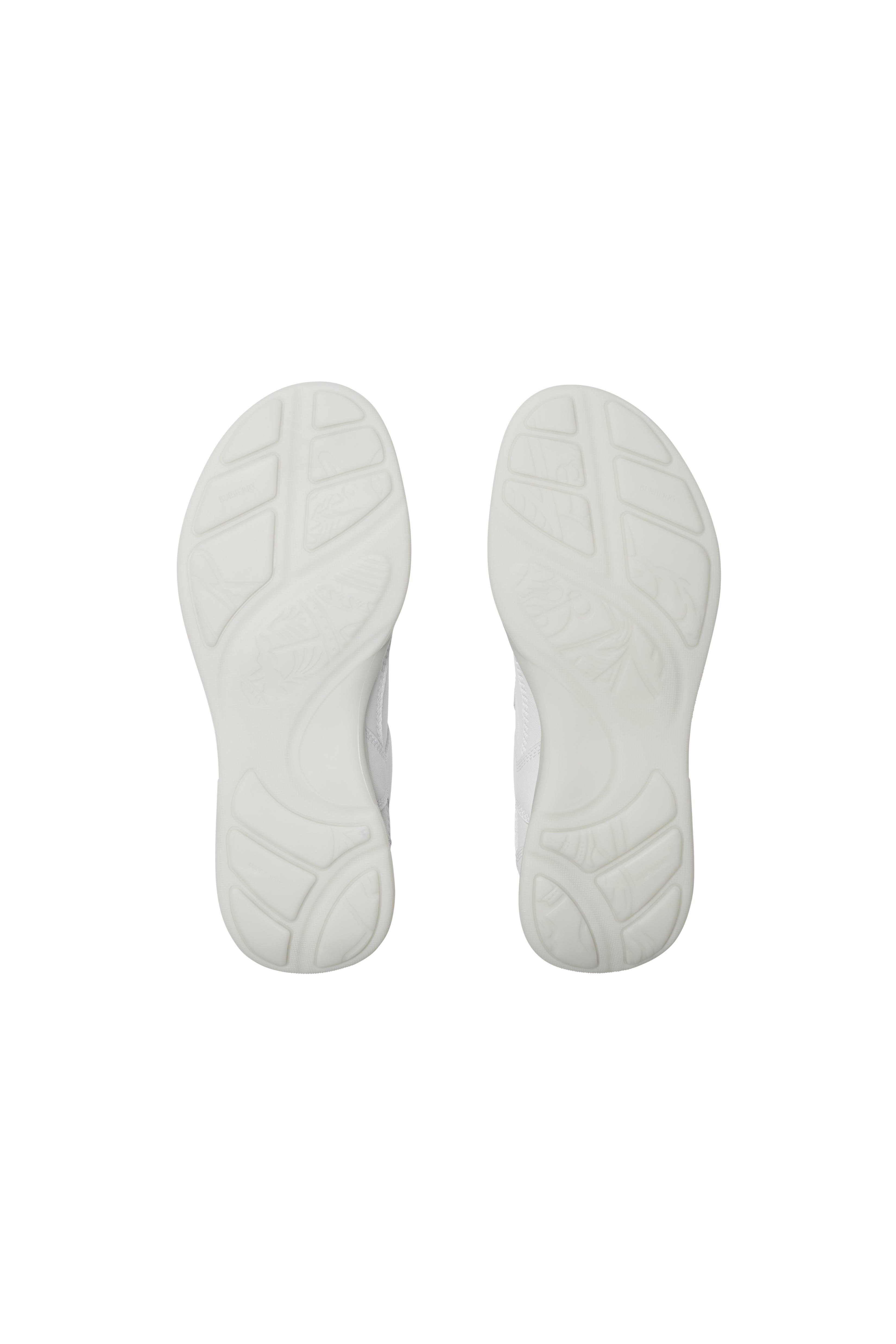 burberry Leather Matrix Sneakers in Optic White at Nordstrom - 6