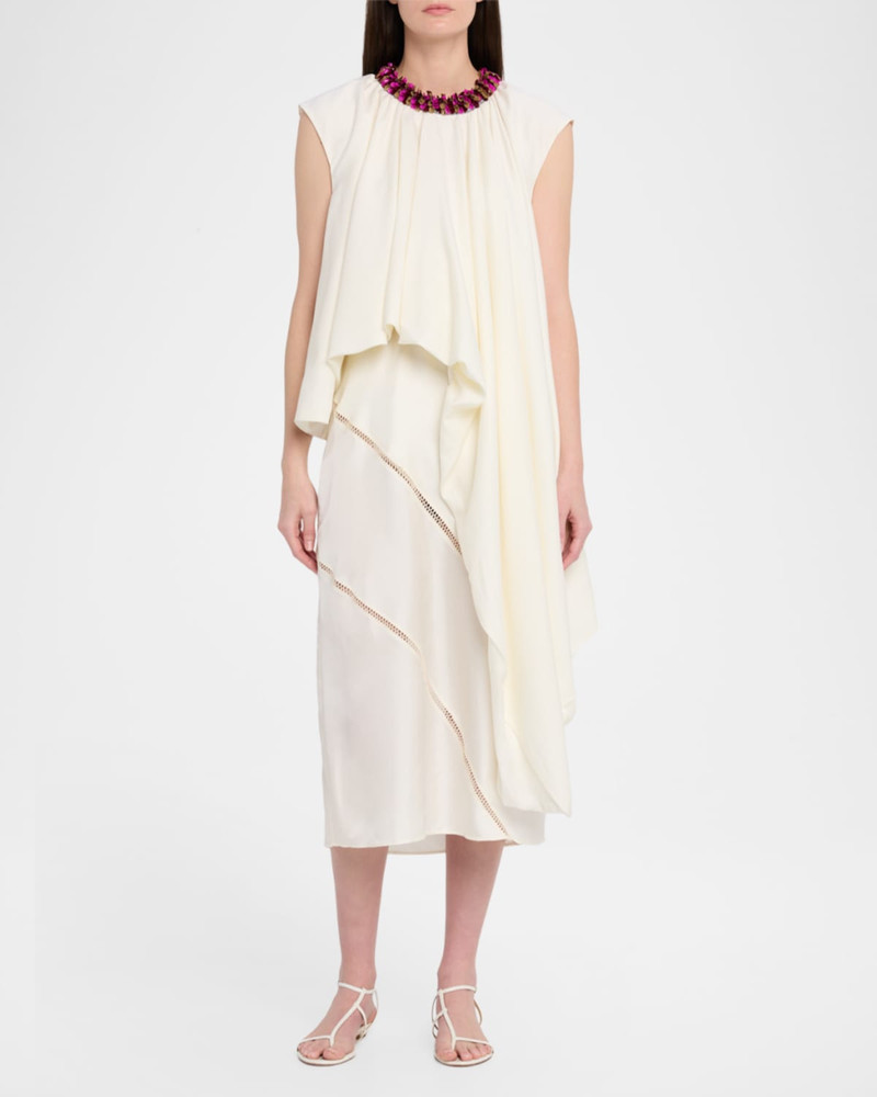 diotima Parade Embellished Asymmetric Drape Sleeveless Top outlook