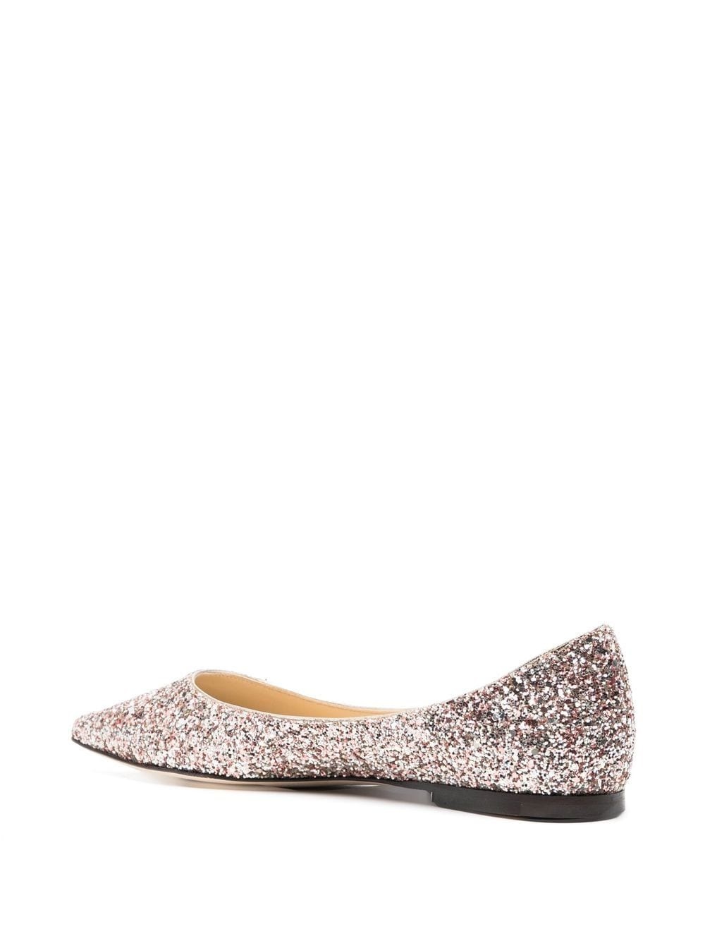Romy glitter-embellished pointed-toe ballet flats - 3