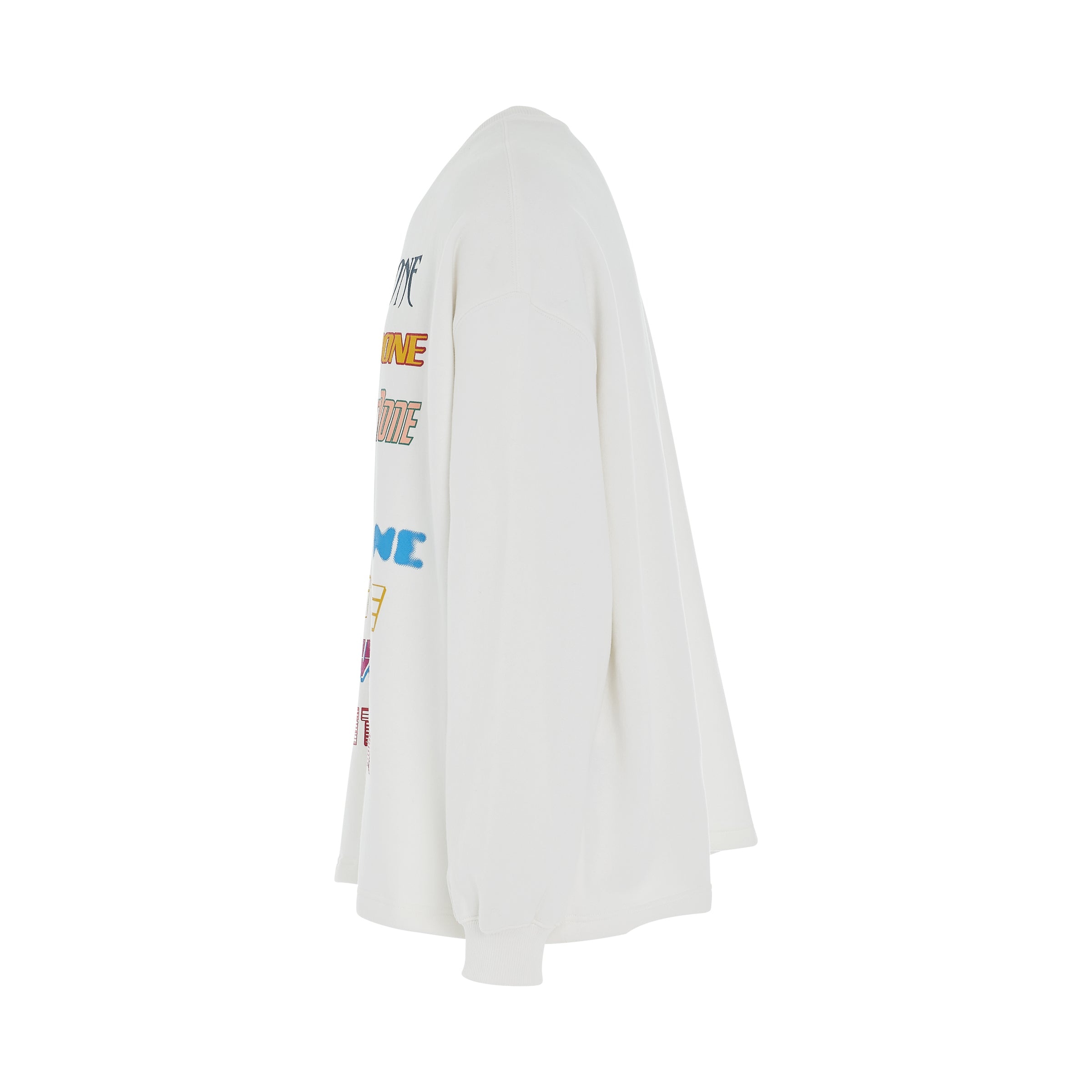 Front Logo Sweatshirt in White - 3