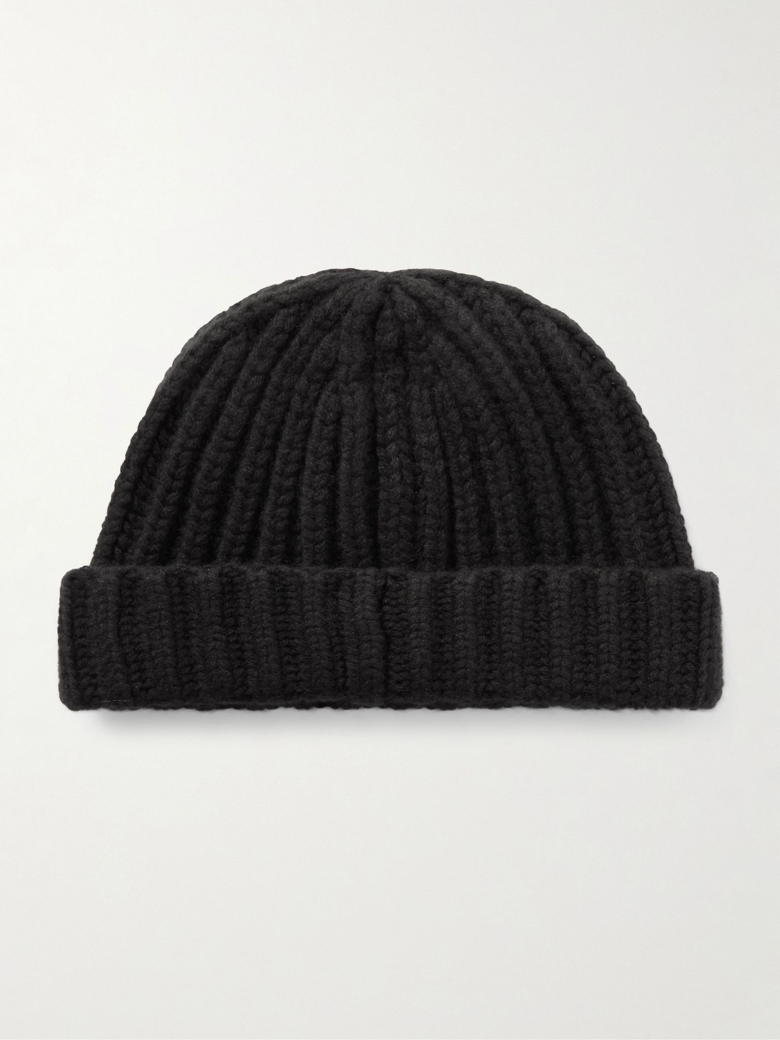 Logo-Appliquéd Ribbed Cashmere Beanie Black - 3