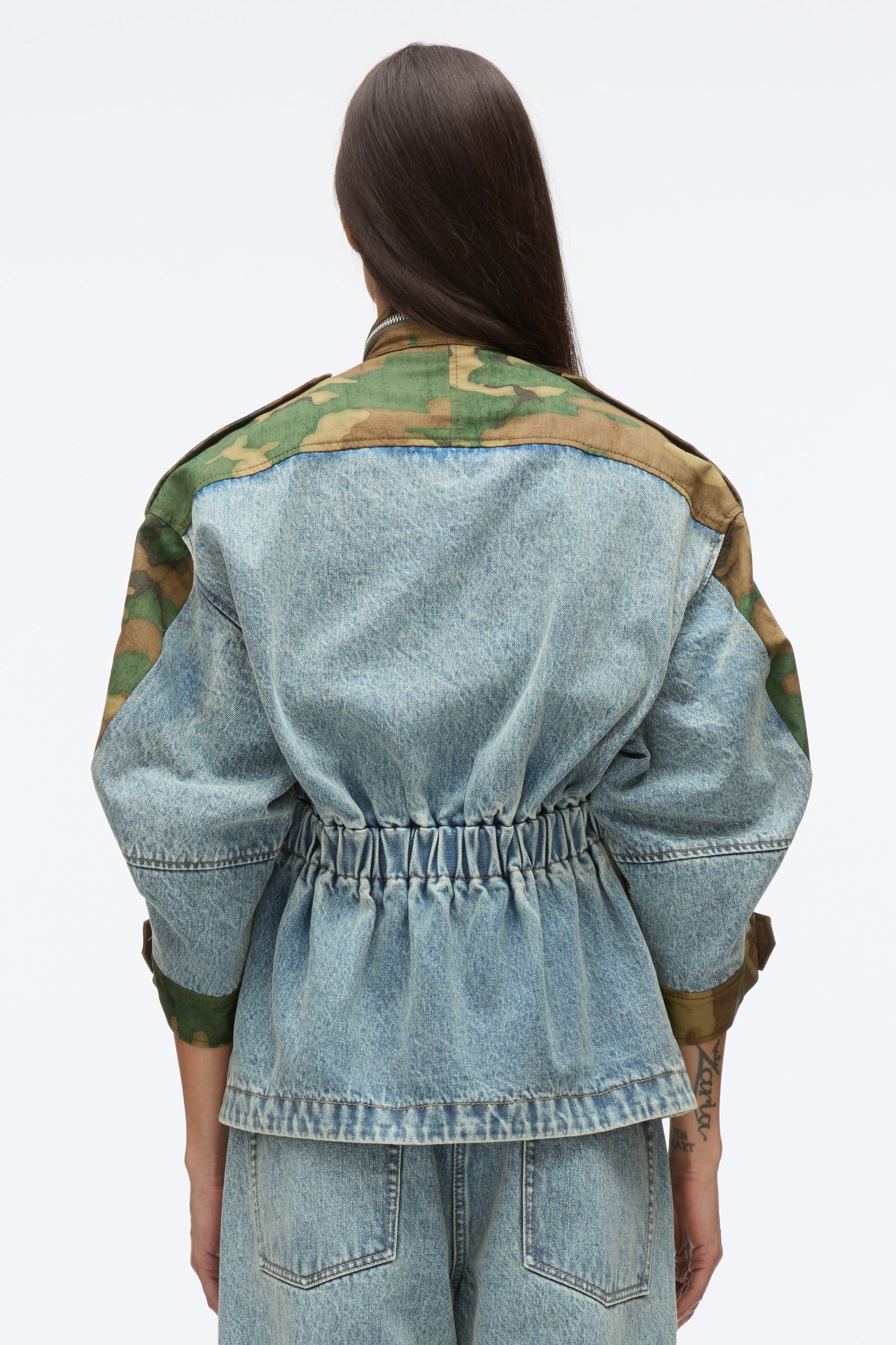 Patchwork Camo Cinched Jacket - 5