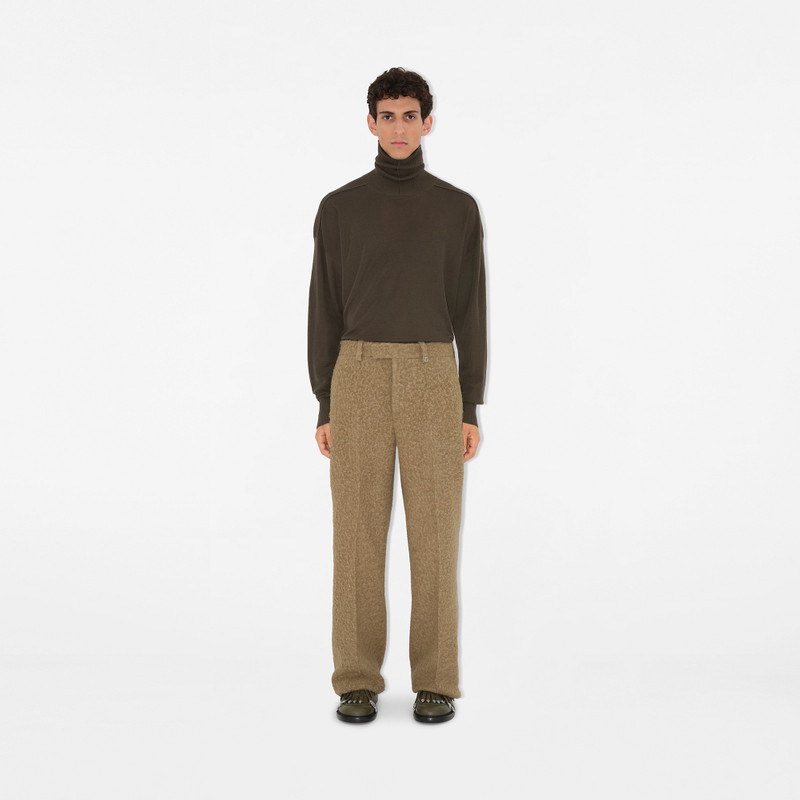 Burberry Linen Wool Blend Tailored Trousers outlook