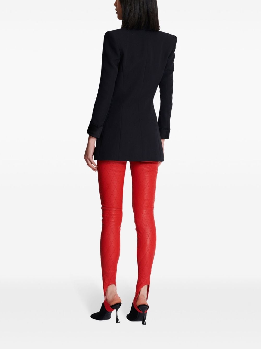 peak-lapel wool blazer - 4