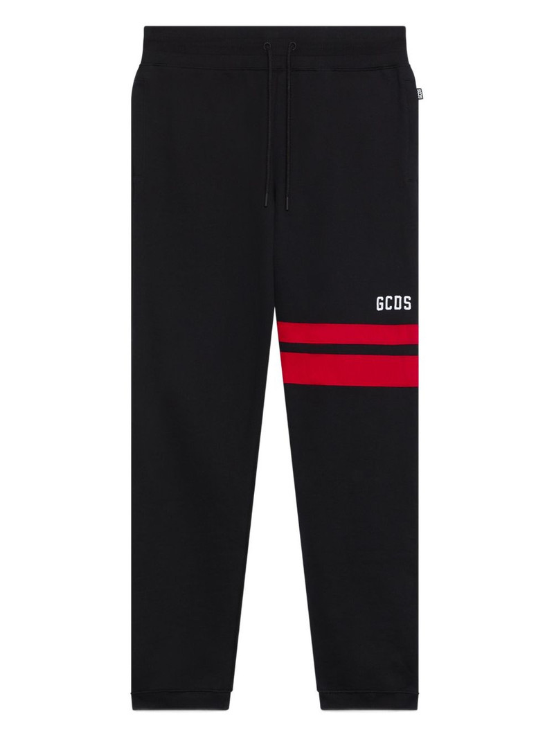 logo-print stripe-detail pants 1