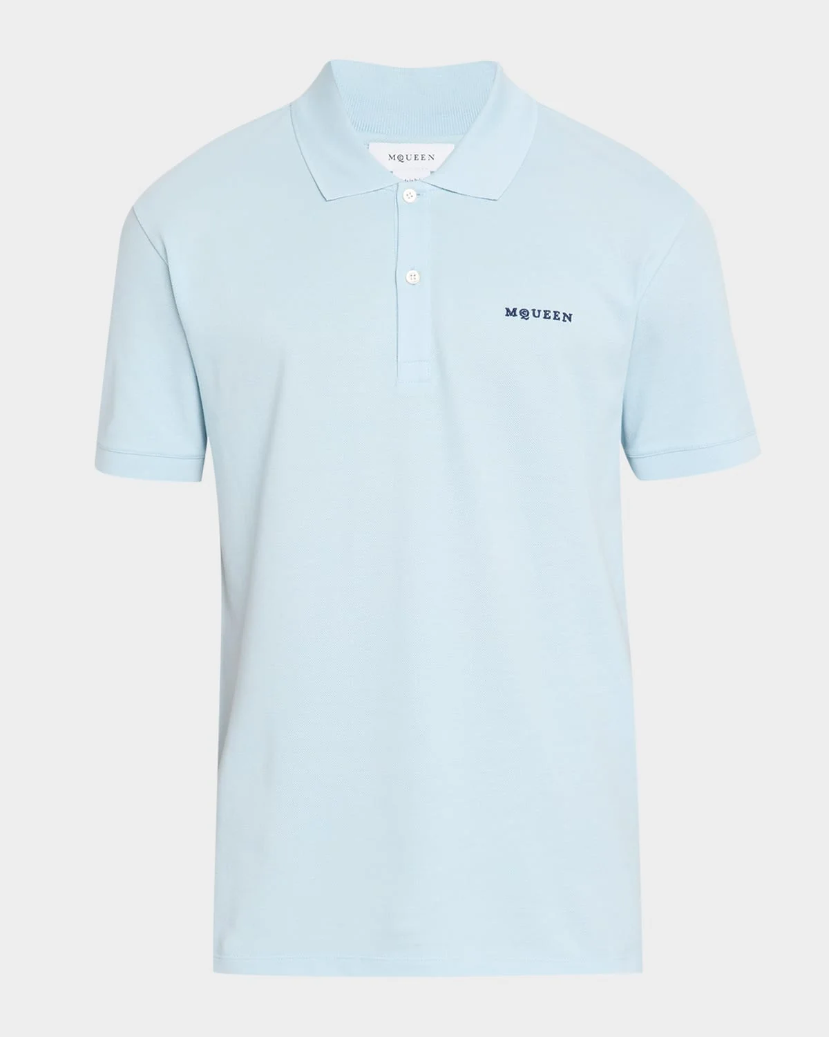 Men's Embroidered Logo Pique Polo Shirt - 1
