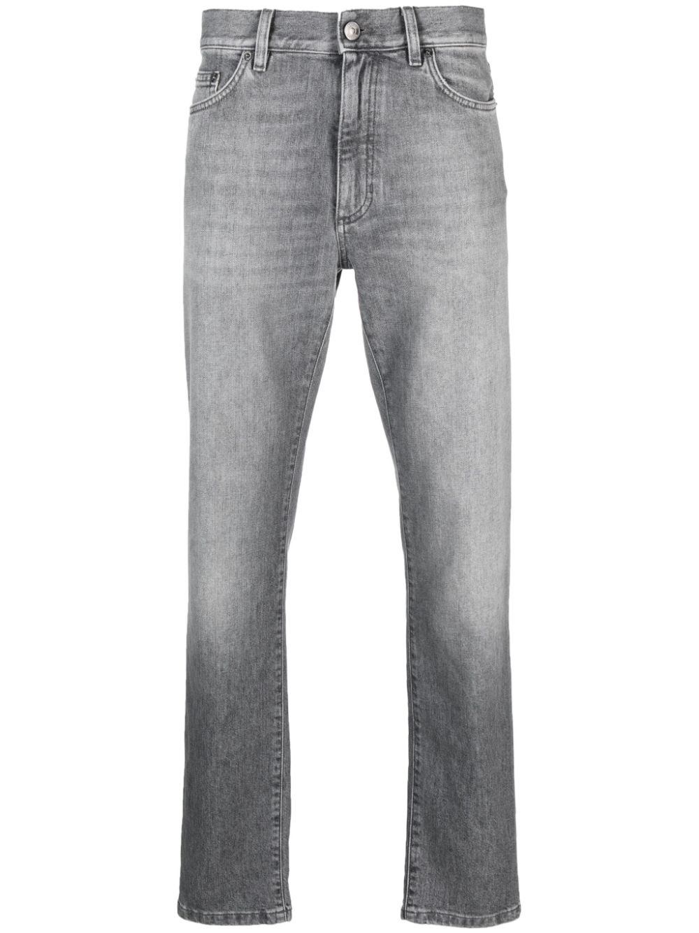 mid-rise straight-leg jeans - 1