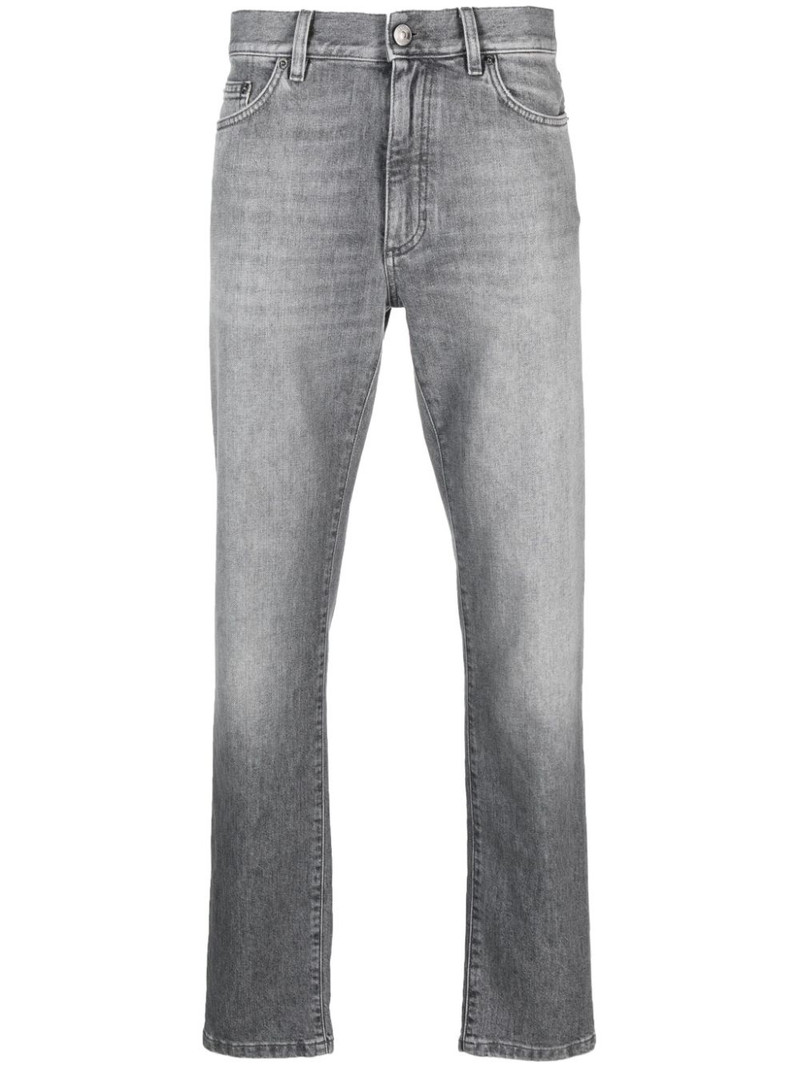 mid-rise straight-leg jeans 1