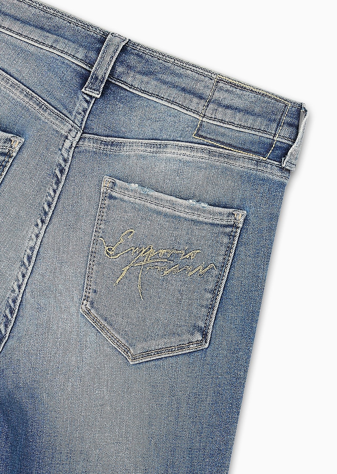J20 High-waisted super-skinny jeans in a worn-look denim - 6