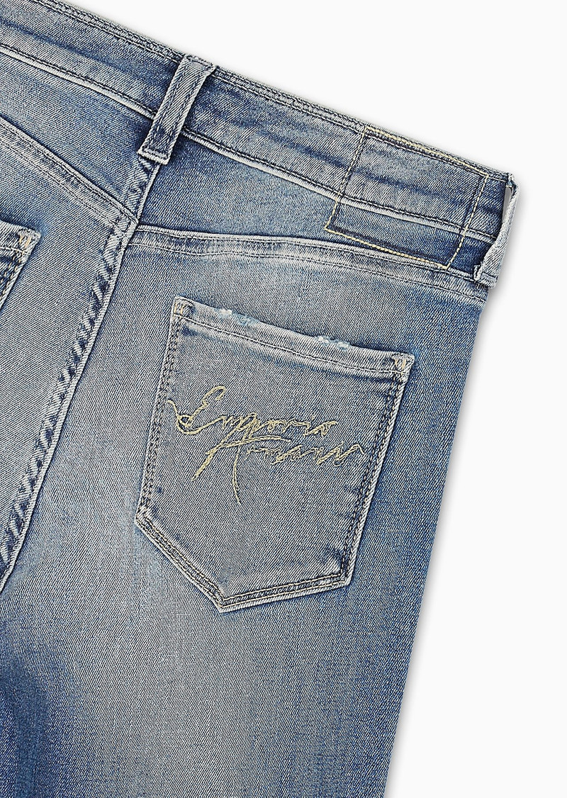 J20 High-waisted super-skinny jeans in a worn-look denim 6