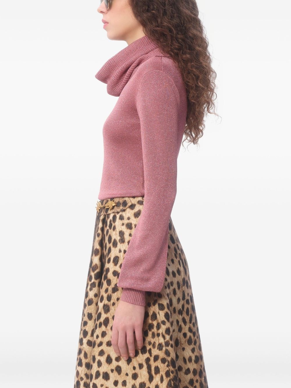 cowl neck glittery jumper - 4