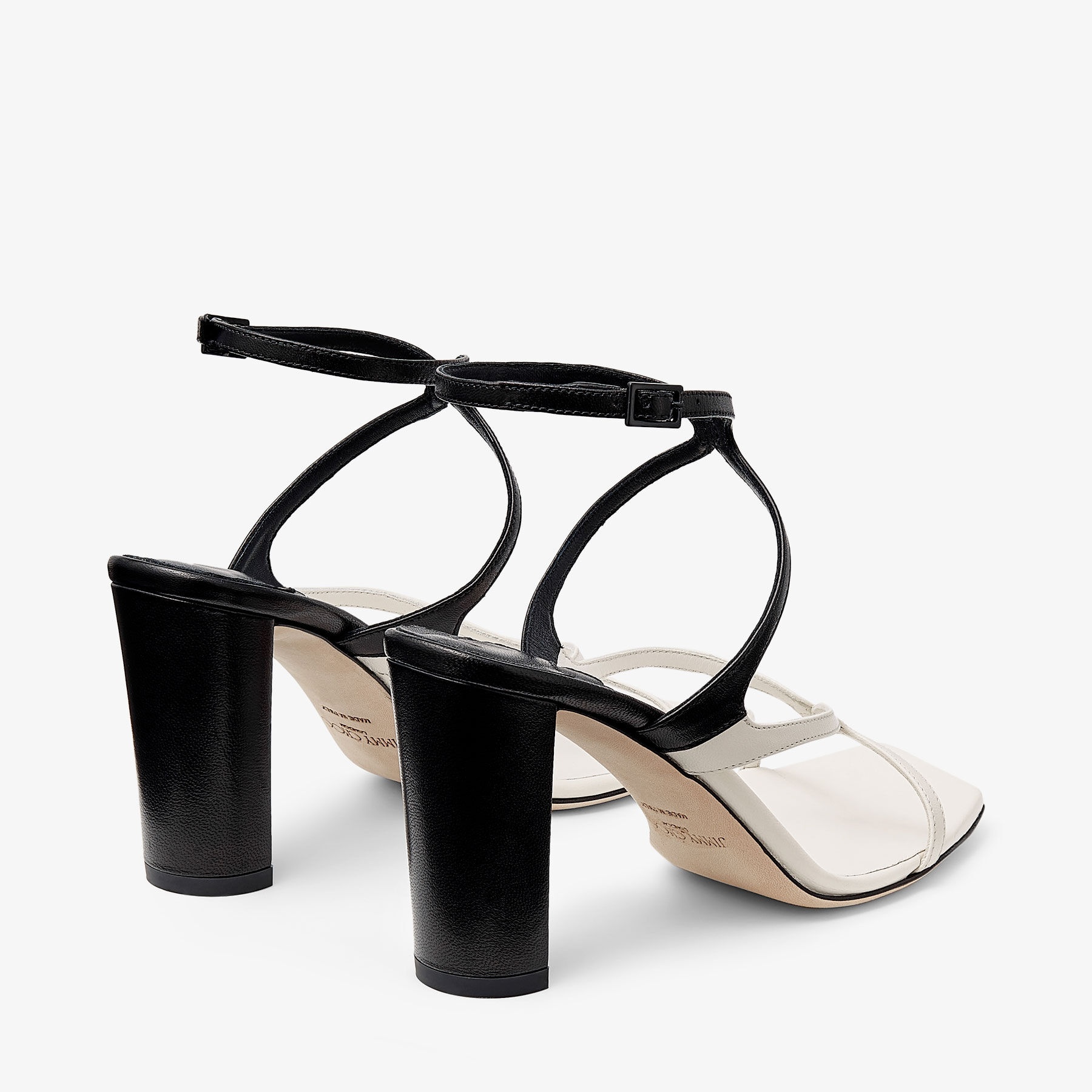 Azie 85
Latte and Black Patchwork Nappa Leather Sandals - 5