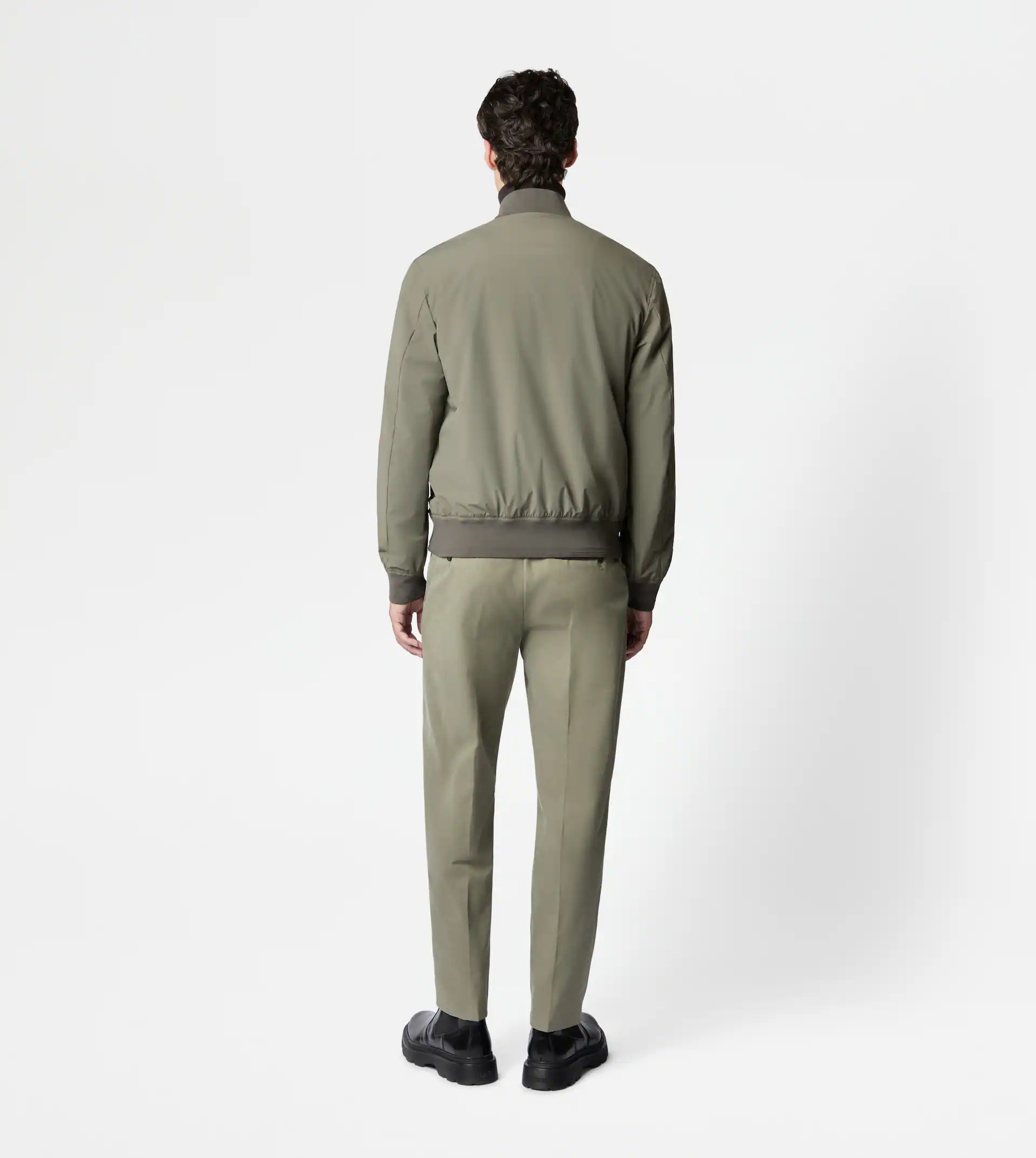 BOMBER JACKET IN TECHNICAL FABRIC - GREEN - 3