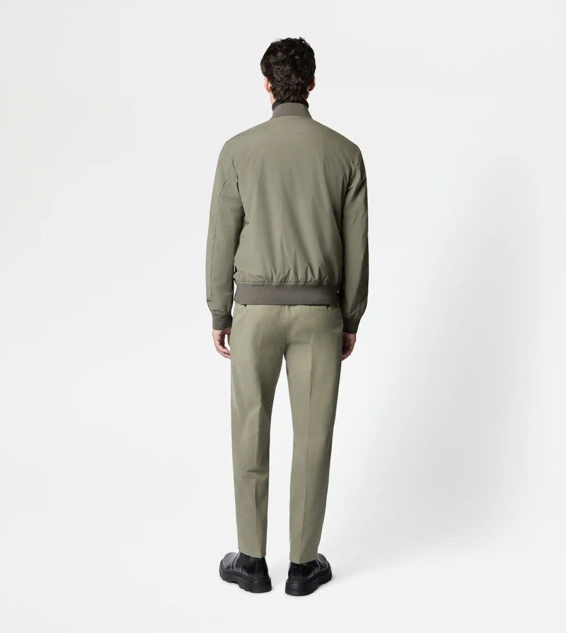 BOMBER JACKET IN TECHNICAL FABRIC - GREEN 3
