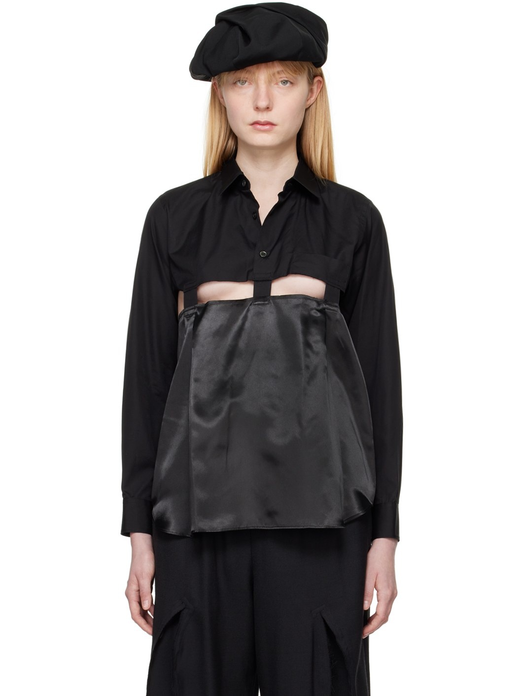 Black Cutout Shirt - 1