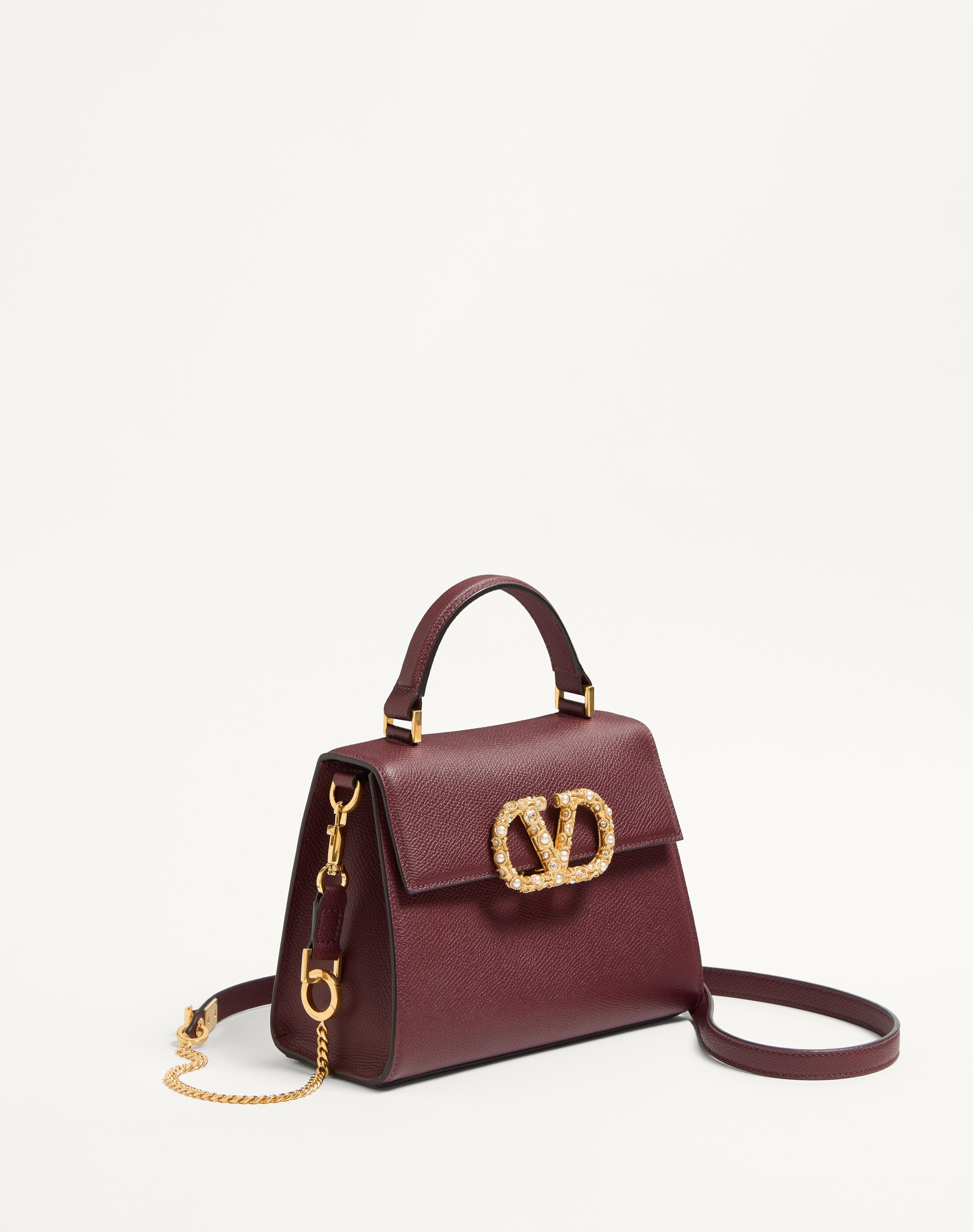 VALENTINO GARAVANI VSLING SMALL HANDBAG IN GRAINY CALFSKIN WITH JEWEL LOGO - 2