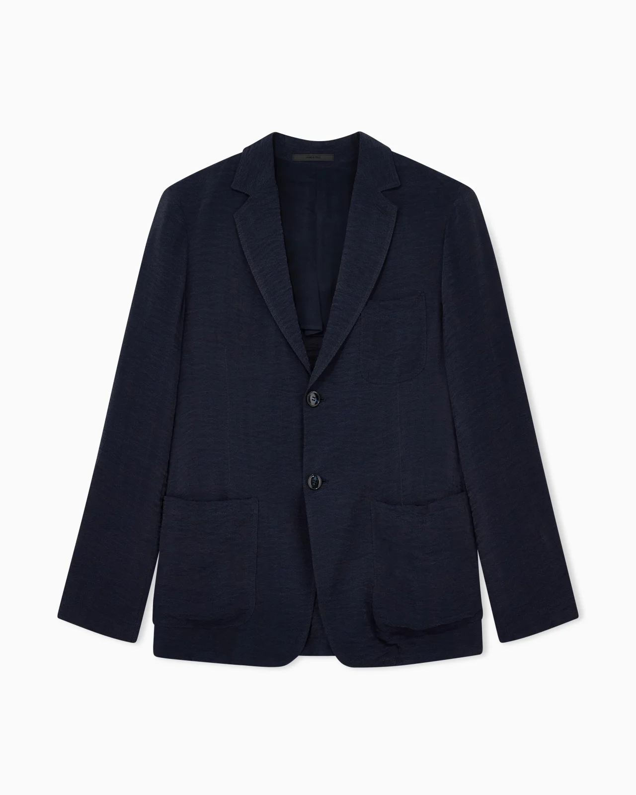 SINGLE-BREASTED JACKET IN JACQUARD CUPRO - 1