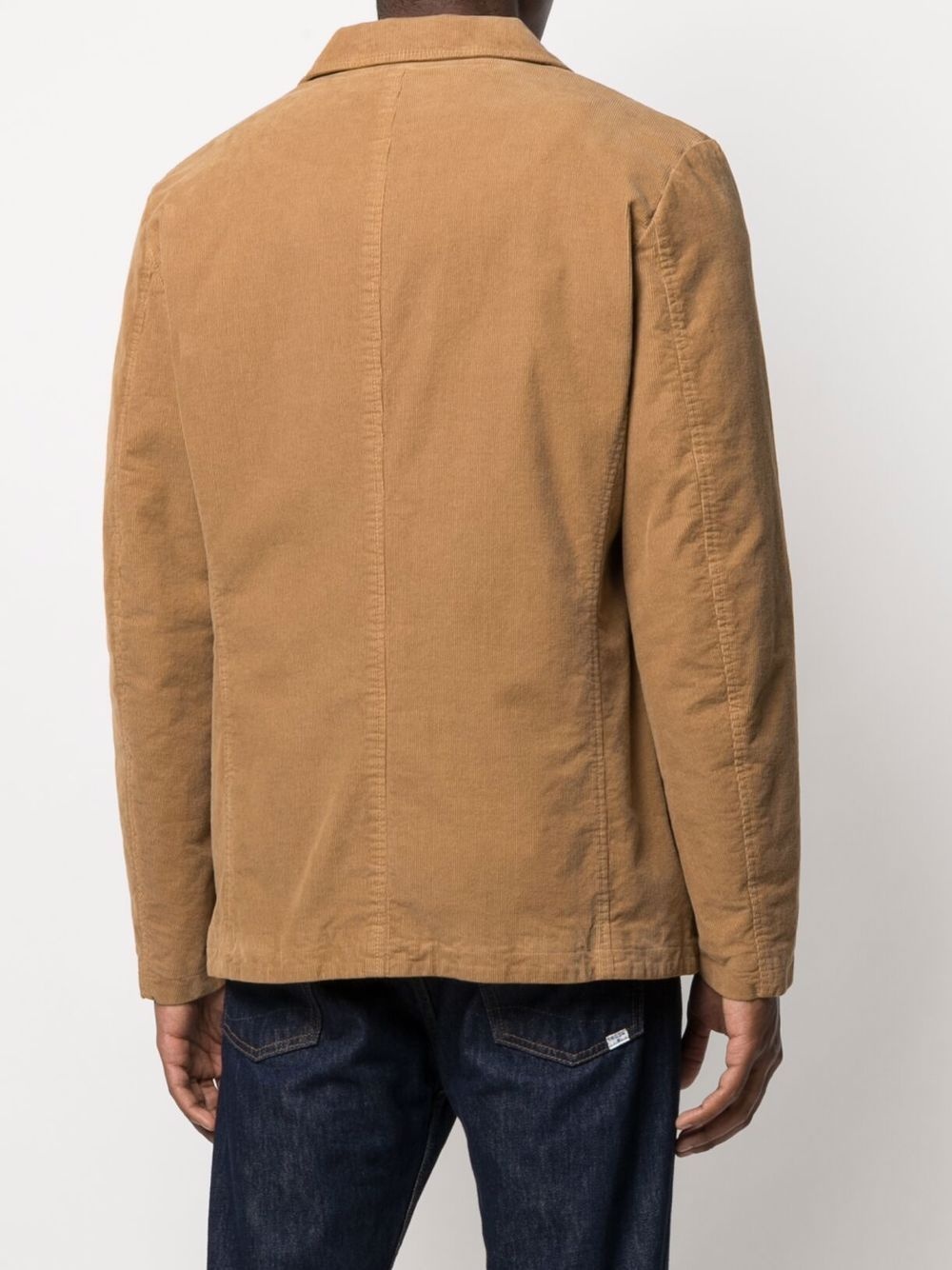 single-breasted corduroy jacket - 4