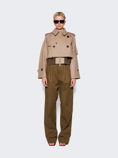 sacai Wool Melton Mix Blouson Jacket Beige outlook