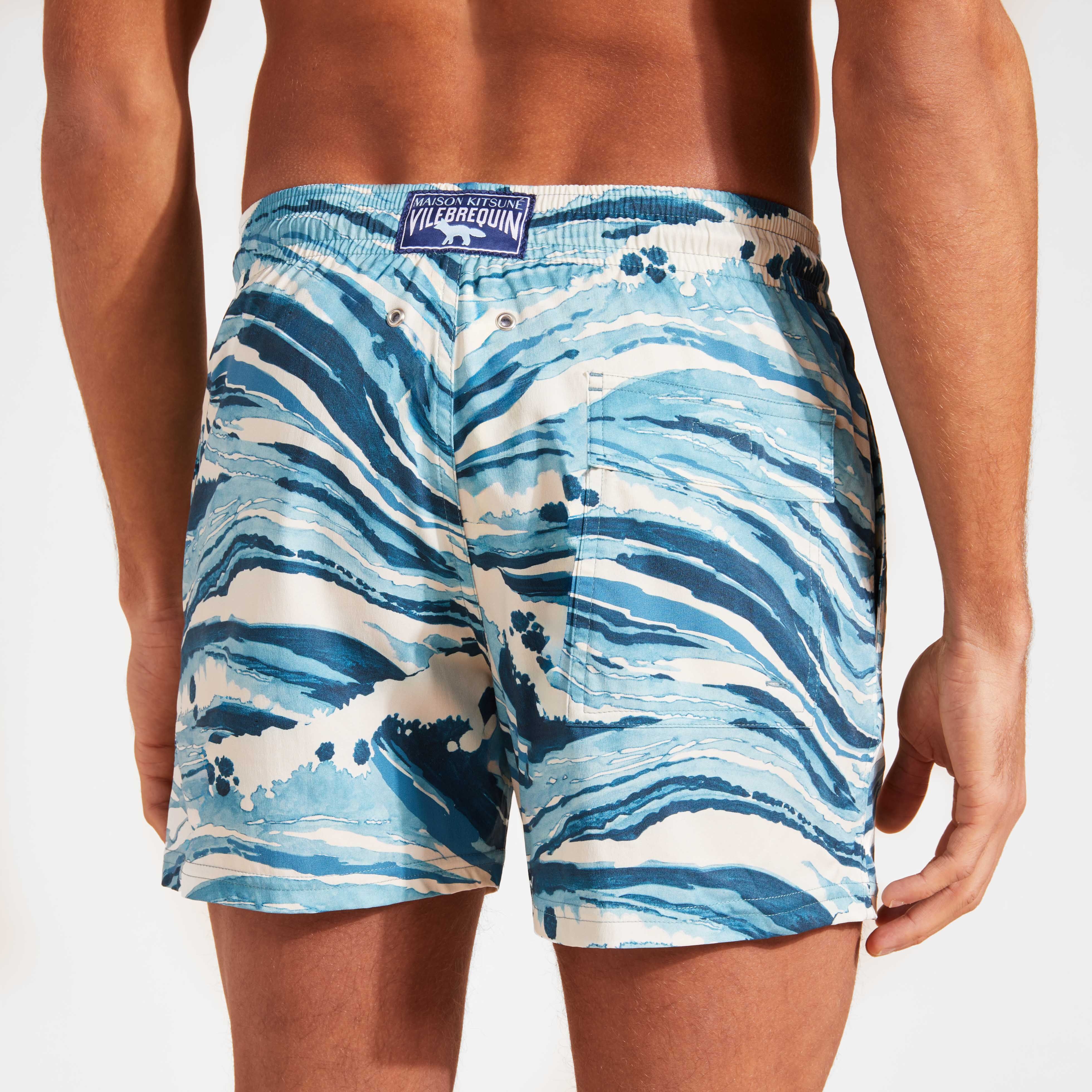 Men Stretch Swim Trunks Wave - Vilebrequin x Maison Kitsuné - 6