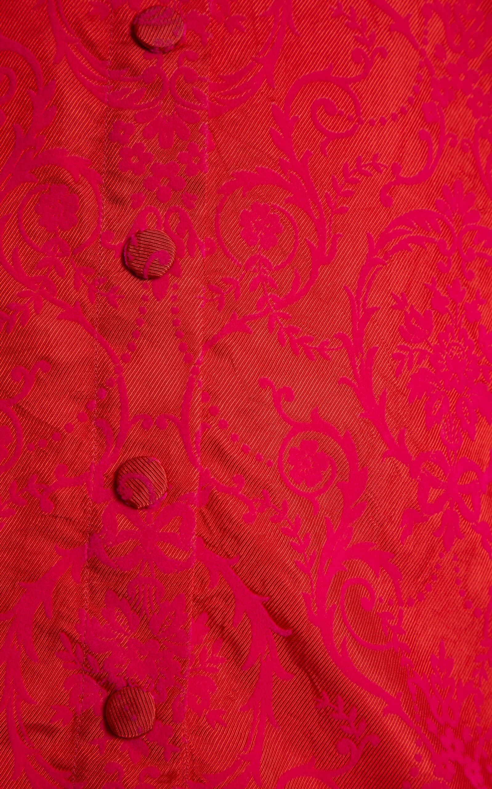 Celina Flocked Button-Down Shirt fuchsia - 4