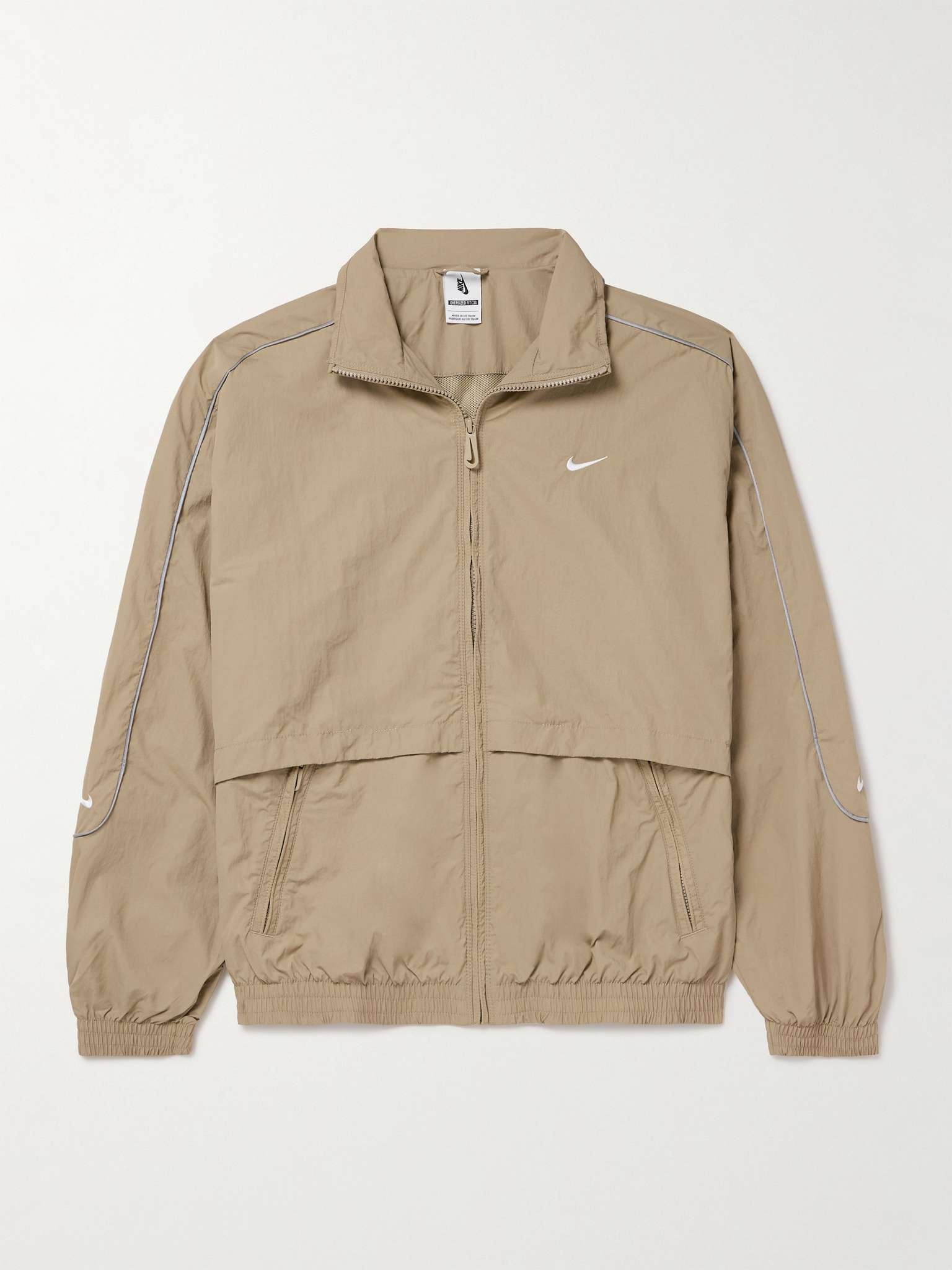 Solo Swoosh Logo-Embroidered Nylon-Taffeta Track Jacket - 1