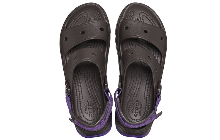 (WMNS) Crocs Hiker Xscape Sandal 'Espresso Neon Purple' 208181-2A0 - 5