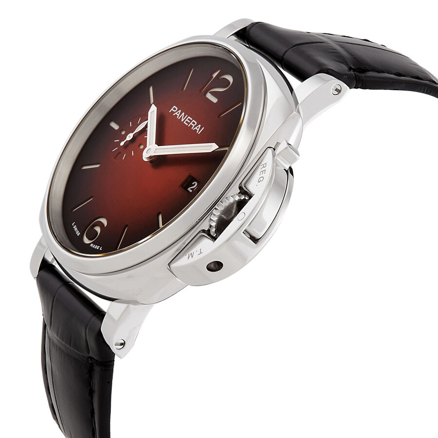 Pre-owned Panerai Luminor Due 42mm Automatic Burgundy Dial Men's Watch PAM01424 - 2