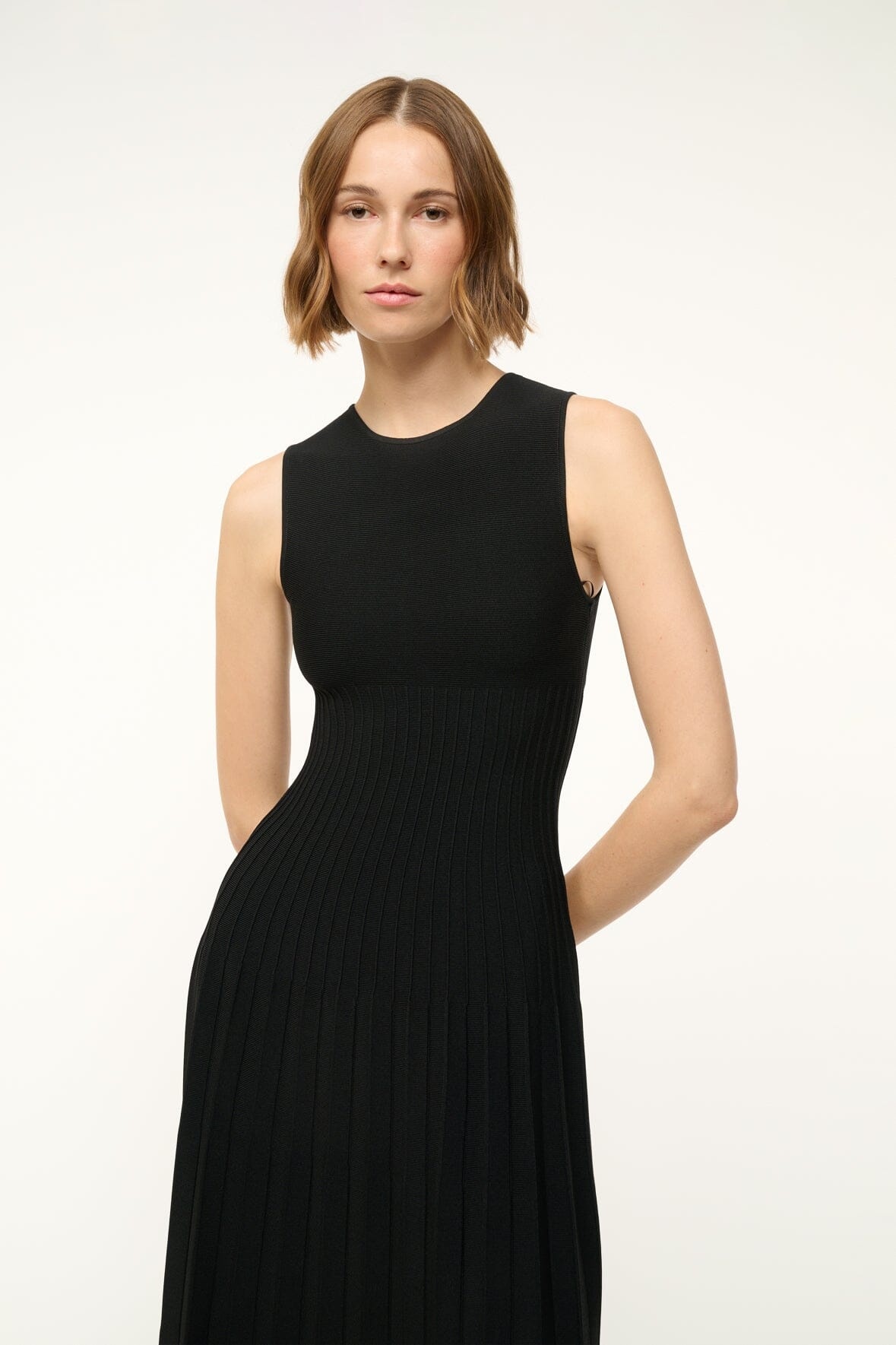 STAUD ELYSE DRESS BLACK - 3