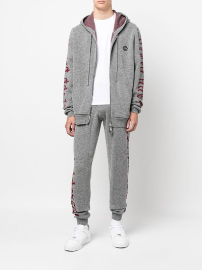 PHILIPP PLEIN logo-print zip-up tracksuit outlook