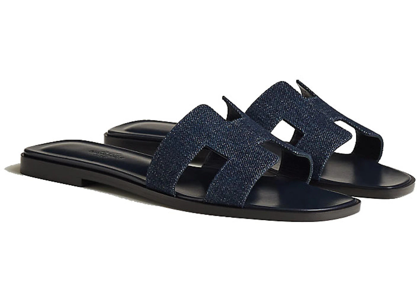 Hermes Oran Sandal Bleu Brut Denim - 2