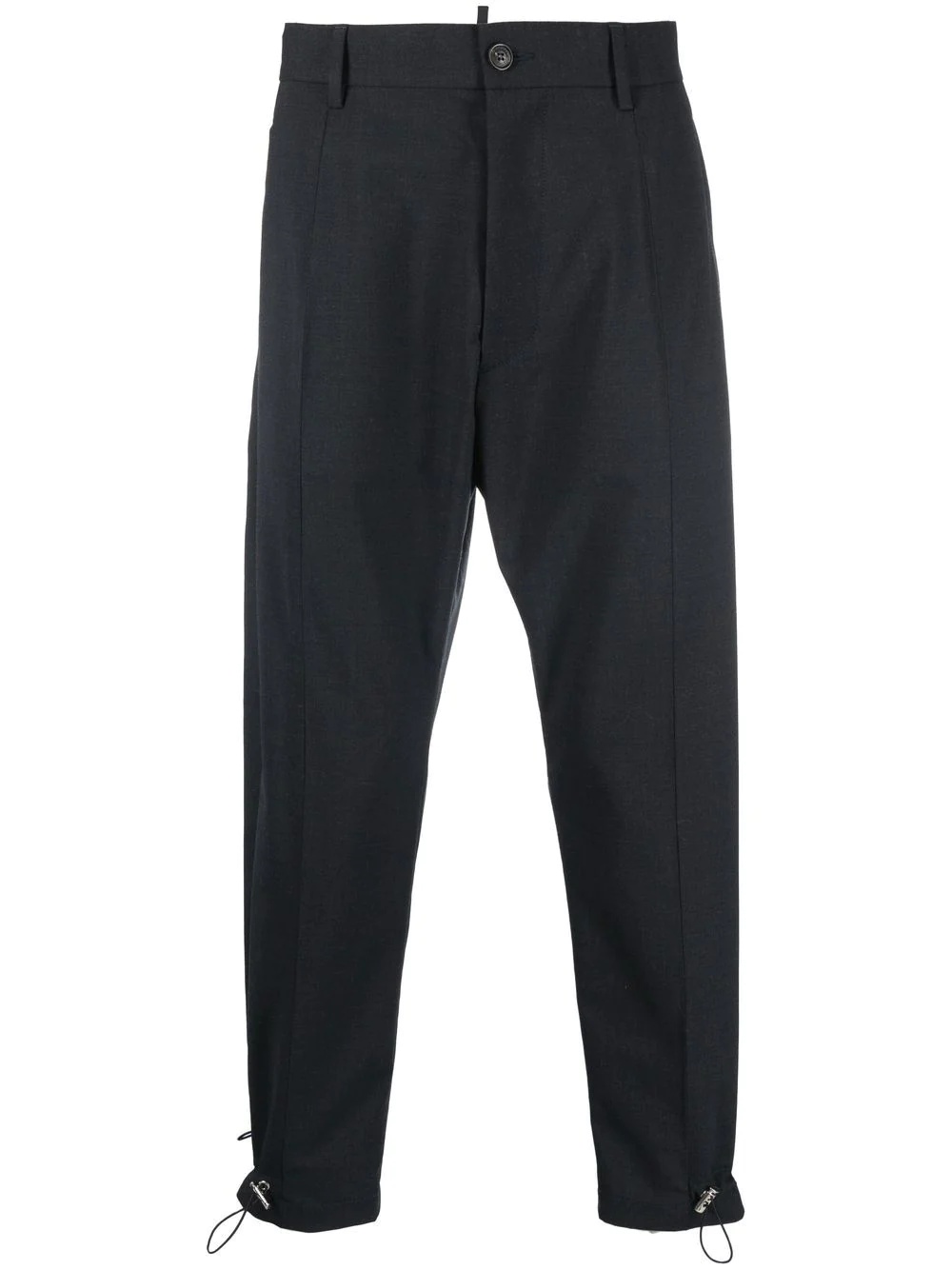 drawstring-detail tapered trousers - 1